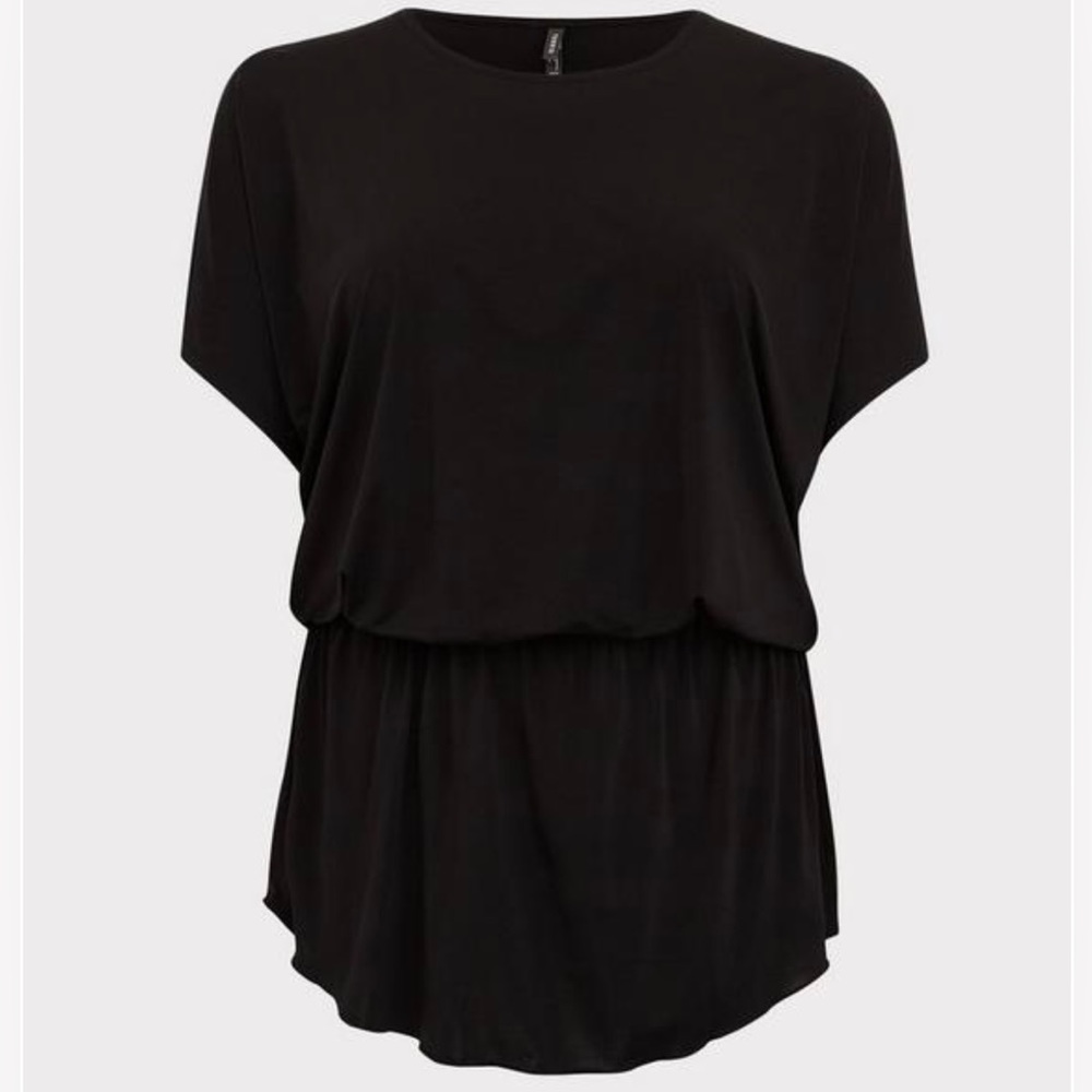 TORRID Black Drop Waist Tunic Swim Cover Up 3x